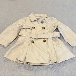 Stylish Cream Kids Trench Coat | 12 months